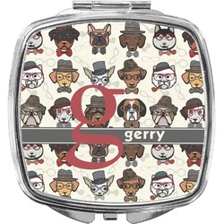 Hipster Dogs Compact Makeup Mirror (Personalized)