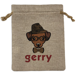 Hipster Dogs Burlap Gift Bag