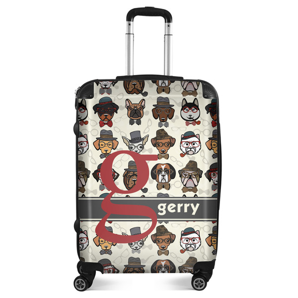 Custom Hipster Dogs Suitcase - 24" Medium - Checked (Personalized)