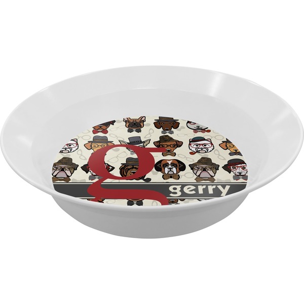 Custom Hipster Dogs Melamine Bowl (Personalized)