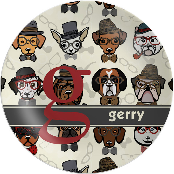 Custom Hipster Dogs Melamine Plate (Personalized)
