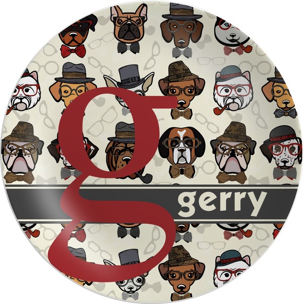 Custom Hipster Dogs Melamine Plate (Personalized)