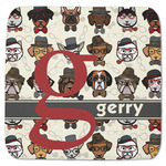 Hipster Dogs Memory Foam Bath Mat - 48"x48" (Personalized)