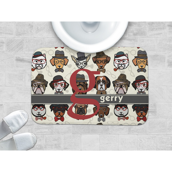 Hipster Dogs Memory Foam Bath Mat - LIFESTYLE 34x21