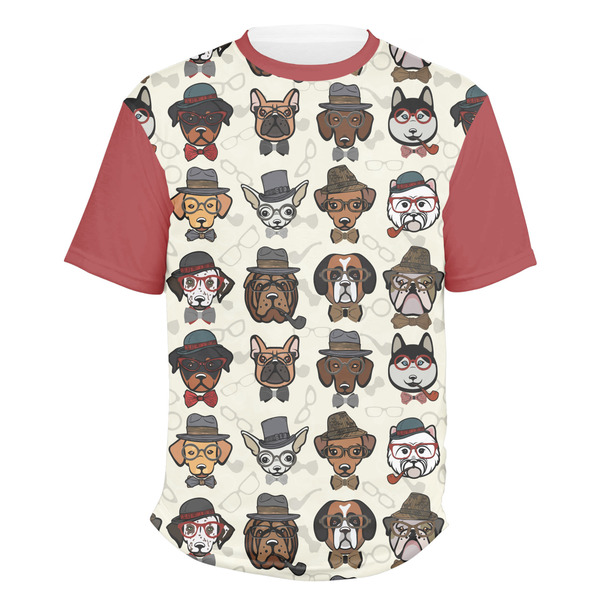 Custom Hipster Dogs Men's Crew T-Shirt - 3X Large