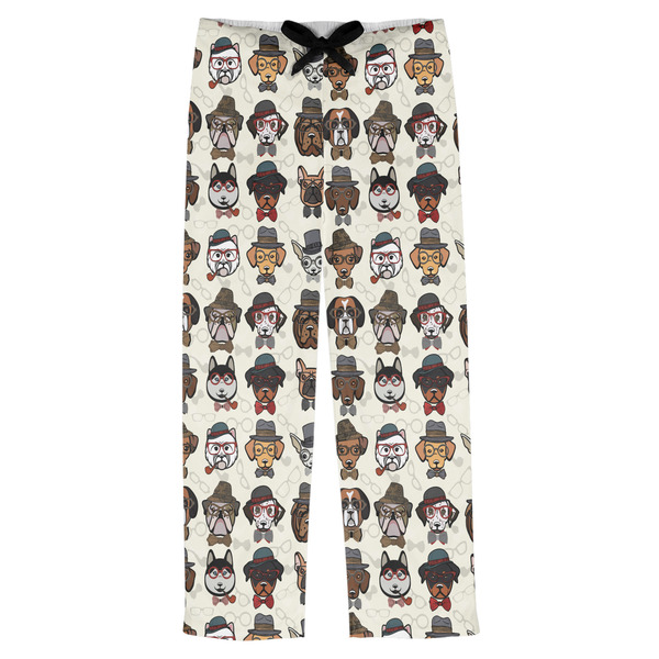 Custom Hipster Dogs Mens Pajama Pants - M