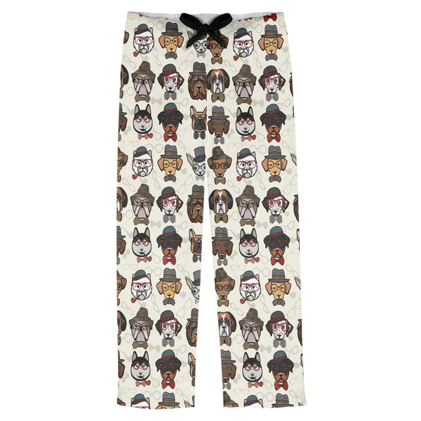 Custom Hipster Dogs Mens Pajama Pants - XS