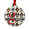 Hipster Dogs Metal Ball Ornament - Front