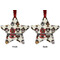Hipster Dogs Metal Star Ornament - Front and Back