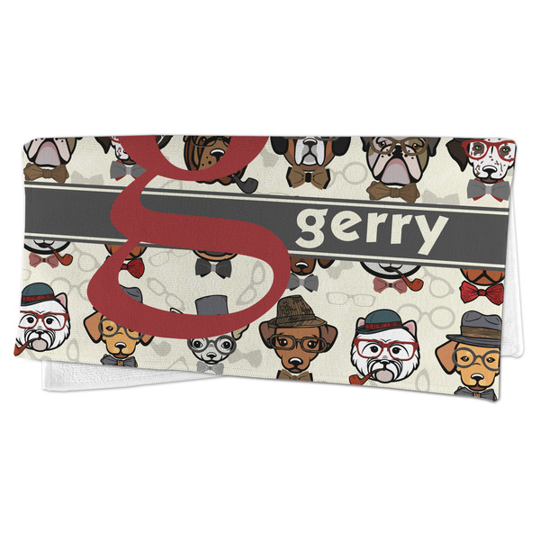 Hipster Dogs Microfiber Dish Rag - FOLDED (half)