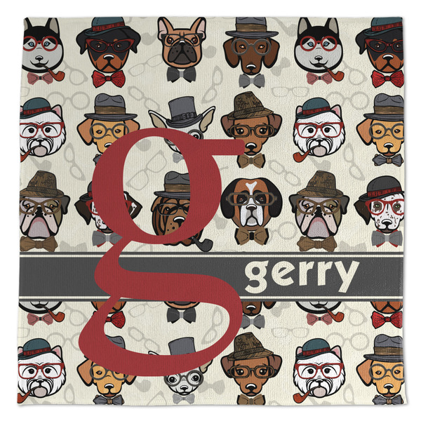 Custom Hipster Dogs Microfiber Dish Towel (Personalized)