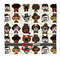 Hipster Dogs Microfiber Dish Rag - Front/Approval