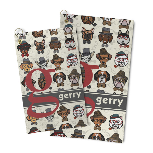 Hipster Dogs Microfiber Golf Towel - PARENT/MAIN