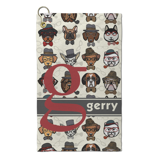 Custom Hipster Dogs Microfiber Golf Towel - Small (Personalized)