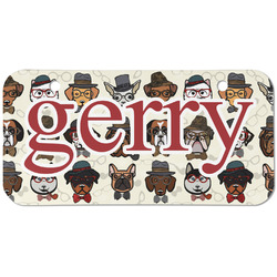 Hipster Dogs Mini/Bicycle License Plate (2 Holes) (Personalized)
