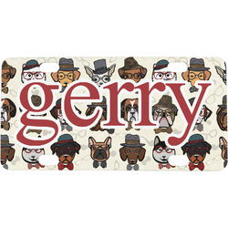 Hipster Dogs Mini/Bicycle License Plate (Personalized)