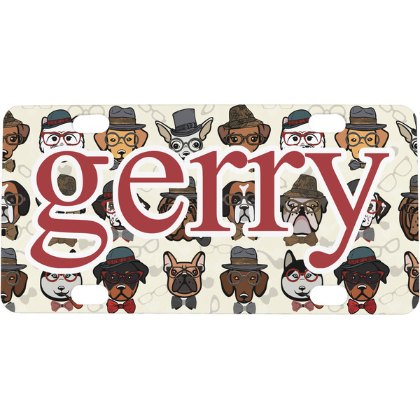 Custom Hipster Dogs Mini/Bicycle License Plate (Personalized)