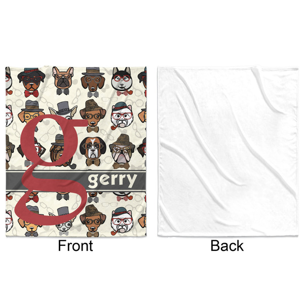 Hipster Dogs Minky Blanket - 50"x60" - Single Sided - Front & Back