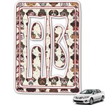 Hipster Dogs Monogram Car Decal (Personalized)