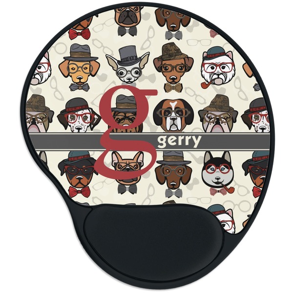 Custom Hipster Dogs Mouse Pad with Wrist Support