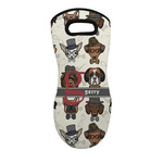 Hipster Dogs Neoprene Oven Mitt w/ Name and Initial
