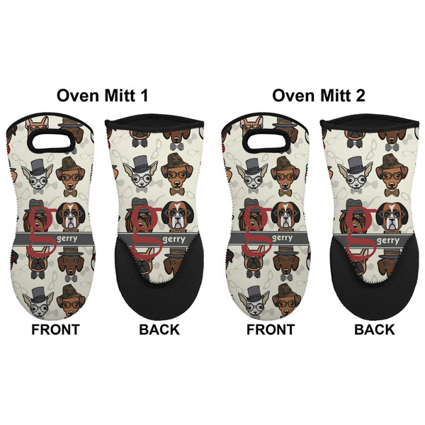 Hipster Dogs Neoprene Oven Mitt - Set of 2 - Approval