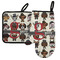Hipster Dogs Left Oven Mitt & Pot Holder Set w/ Name and Initial