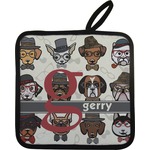 Hipster Dogs Pot Holder w/ Name and Initial