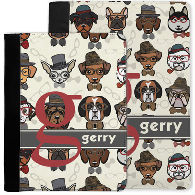 Hipster Dogs Notebook Padfolio w/ Name and Initial