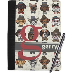Hipster Dogs Notebook Padfolio - Large w/ Name and Initial