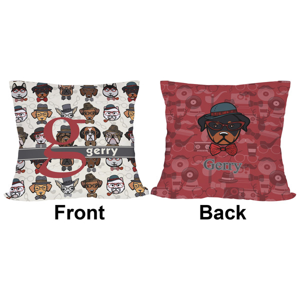 Hipster Dogs Outdoor Pillow - 16x16