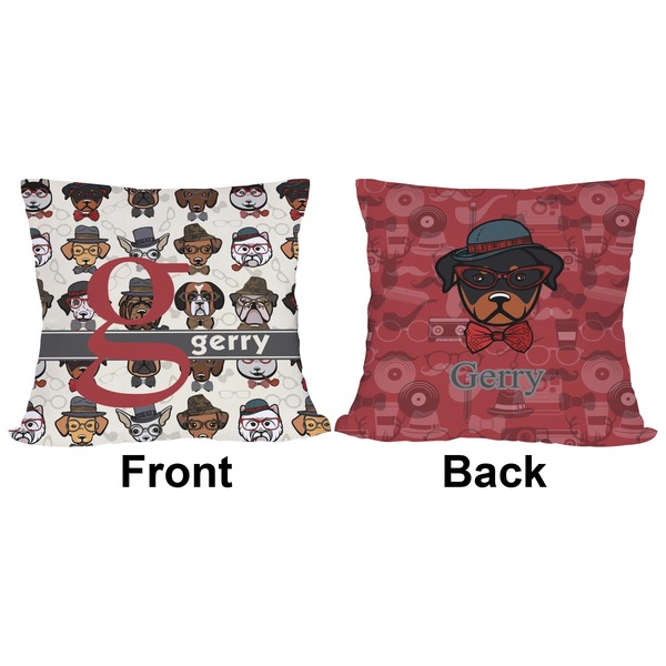 Hipster Dogs Outdoor Pillow - 18x18
