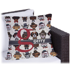 Hipster Dogs Outdoor Pillow (Personalized)