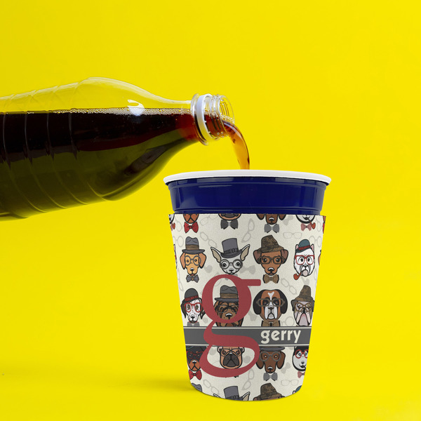 Hipster Dogs Party Cup Sleeves - without bottom - Lifestyle