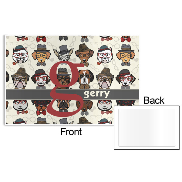 Hipster Dogs Disposable Paper Placemat - Front & Back