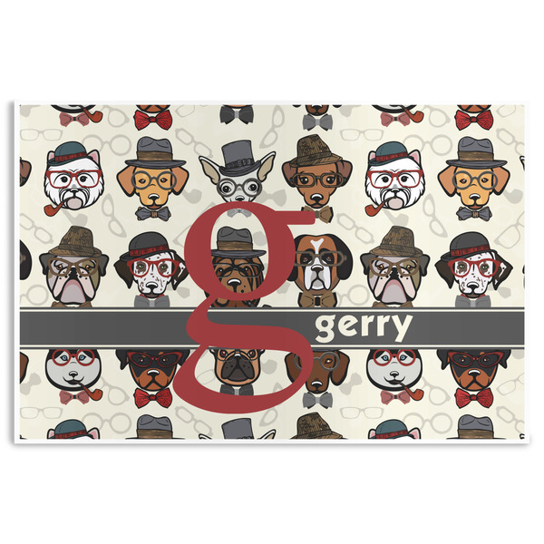 Custom Hipster Dogs Disposable Paper Placemats (Personalized)