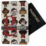 Hipster Dogs Passport Holder - Fabric (Personalized)