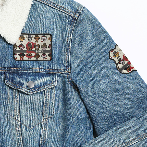 Hipster Dogs Patches Lifestyle Jean Jacket Detail