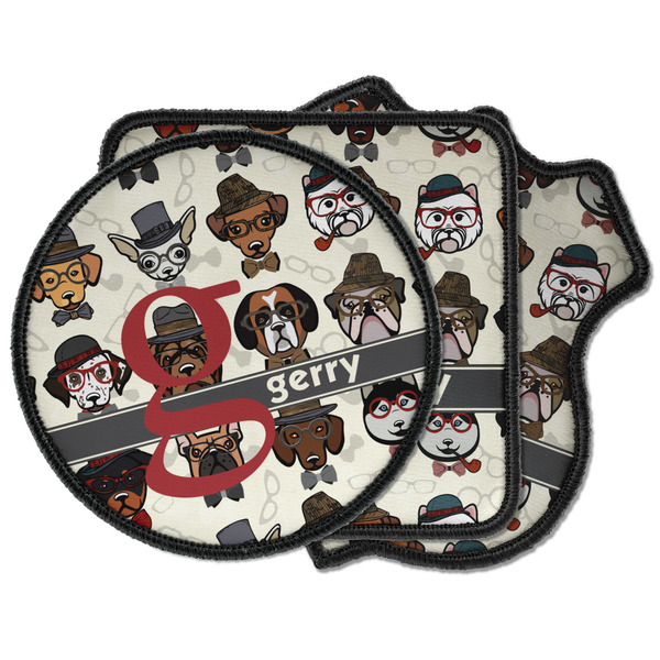 Custom Hipster Dogs Iron on Patches (Personalized)