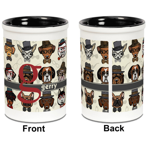 Hipster Dogs Pencil Holder - Black - approval