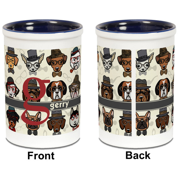 Hipster Dogs Pencil Holder - Blue - approval