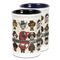 Hipster Dogs Ceramic Pencil Holder - Large