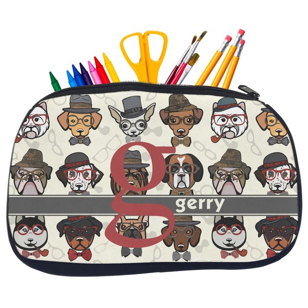 Hipster Dogs Pencil / School Supplies Bags - Medium