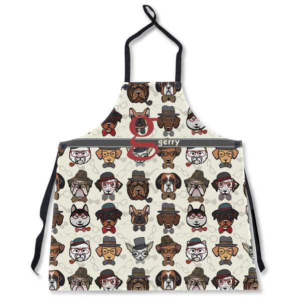 Custom Hipster Dogs Apron Without Pockets w/ Name and Initial