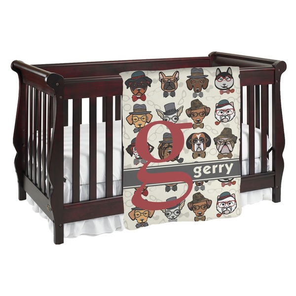 Custom Hipster Dogs Baby Blanket (Personalized)
