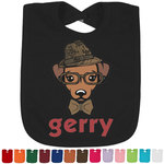 Hipster Dogs Cotton Baby Bib (Personalized)
