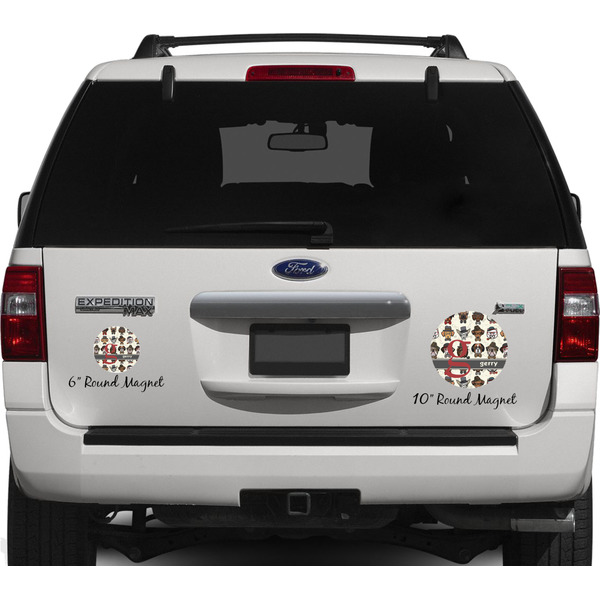 Hipster Dogs Personalized Car Magnets on Ford Explorer