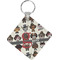 Hipster Dogs Personalized Diamond Key Chain
