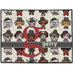 Hipster Dogs Door Mat (Personalized)