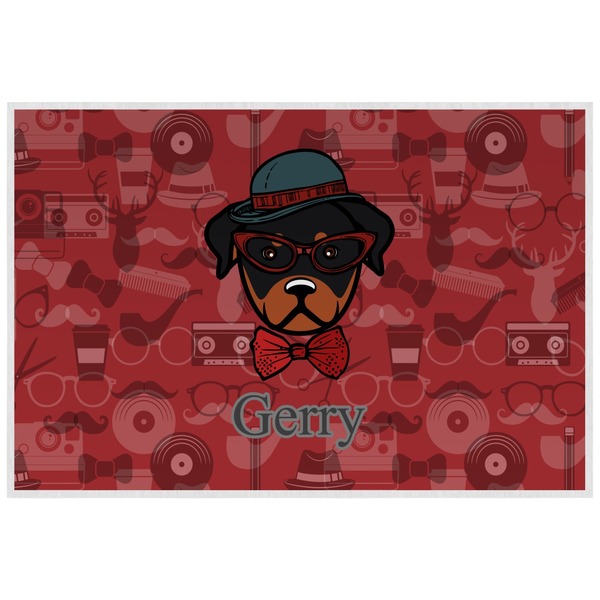 Hipster Dogs Personalized Placemat (Back)